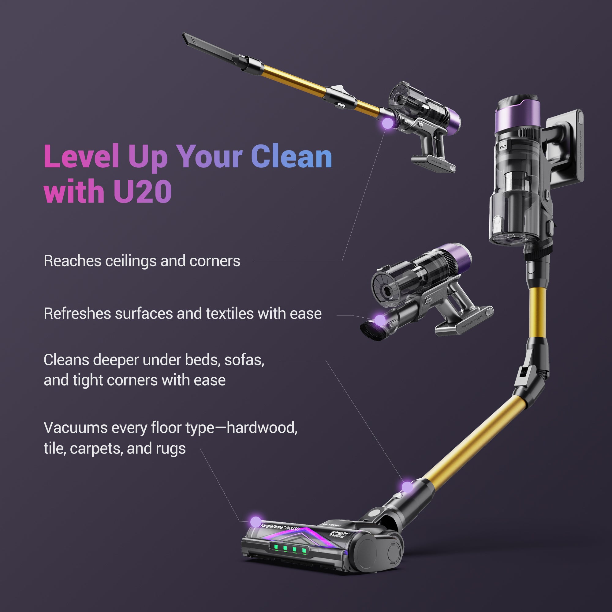 Ultenic U20 Cordless Vacuum Cleaner - Black friday best seller