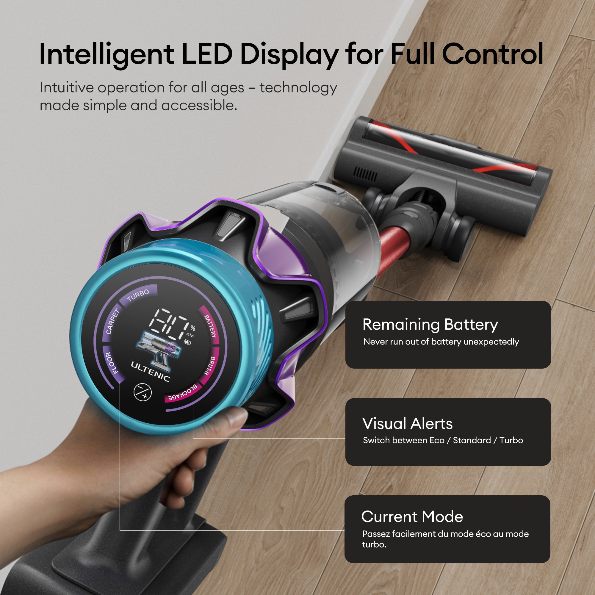 Ultenic U18 PowerPro Cordless Stick Vacuum Cleaner
