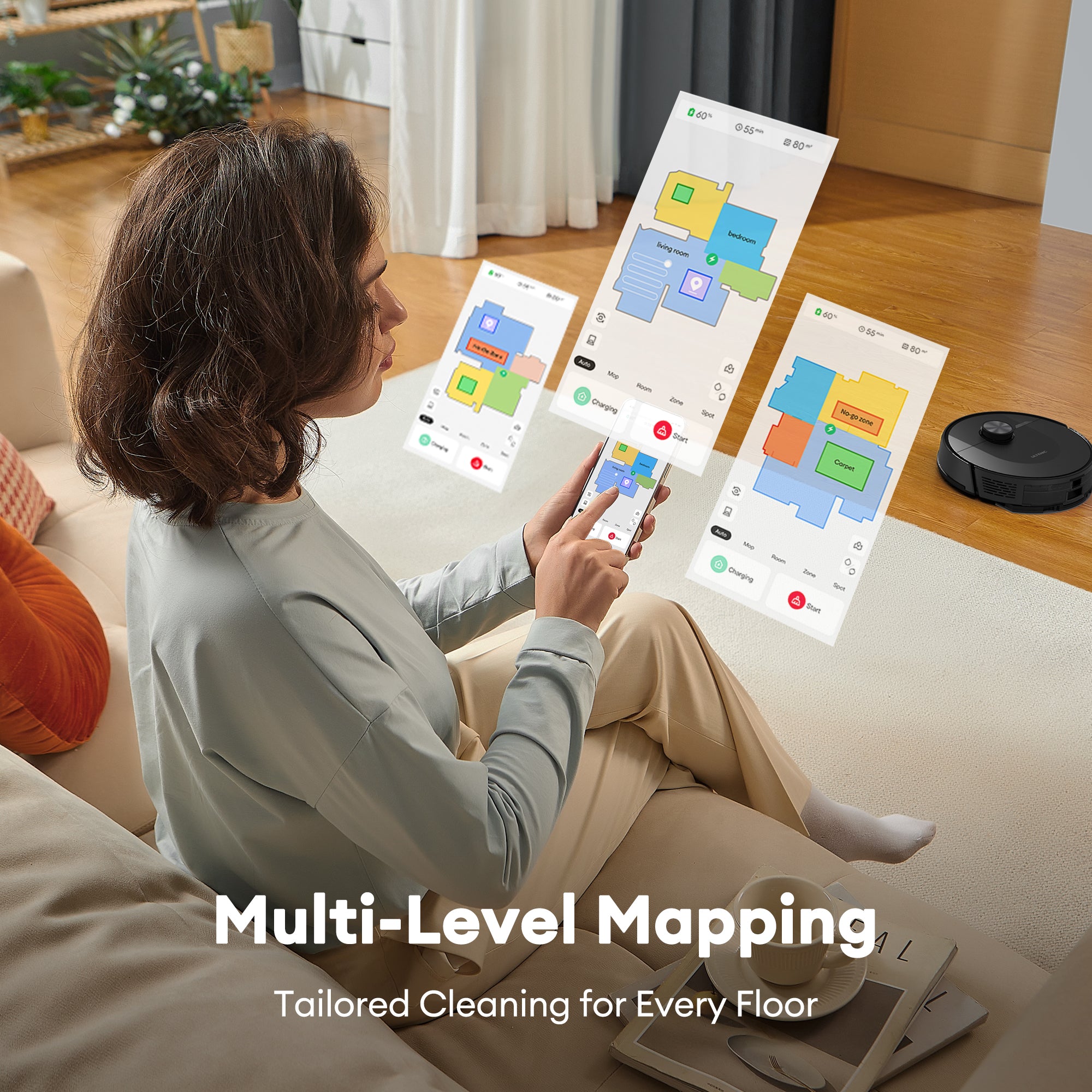 Ultenic D10 Powerful Robot Vacuum Cleaner with Mop